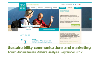 sustainability communications analysis